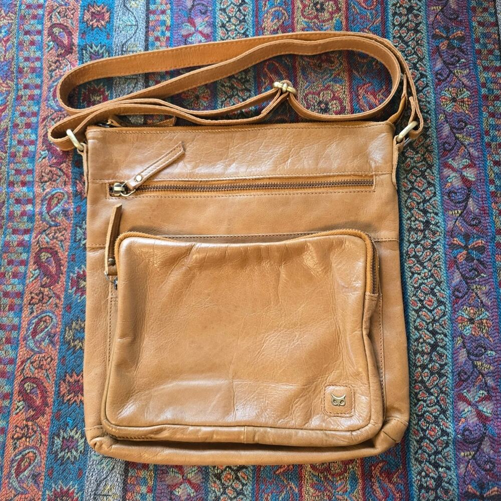 Wise Owl Fawn Leather Cross Body bag/Purse